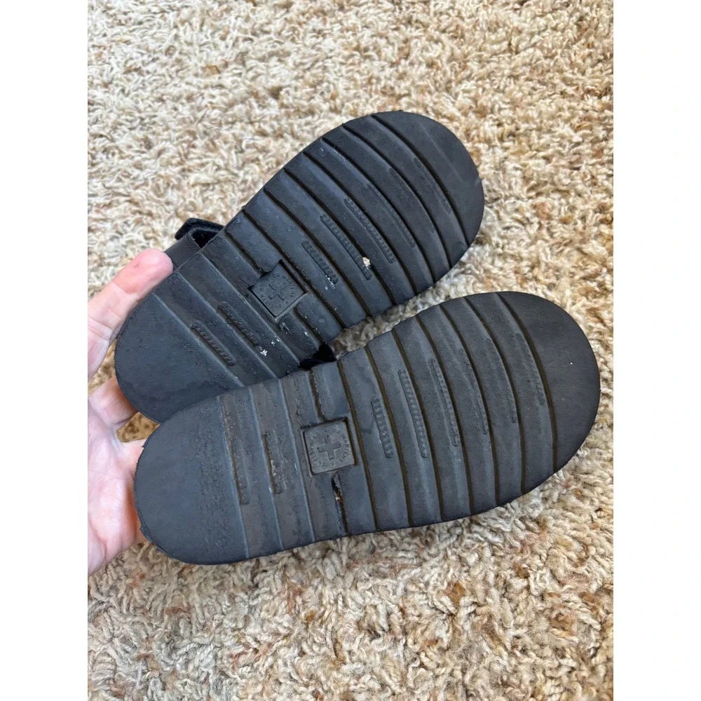 Dr. Martens Junior Klaire Leather Strap Sandals Kids Sz 13 Black Hook and Loop